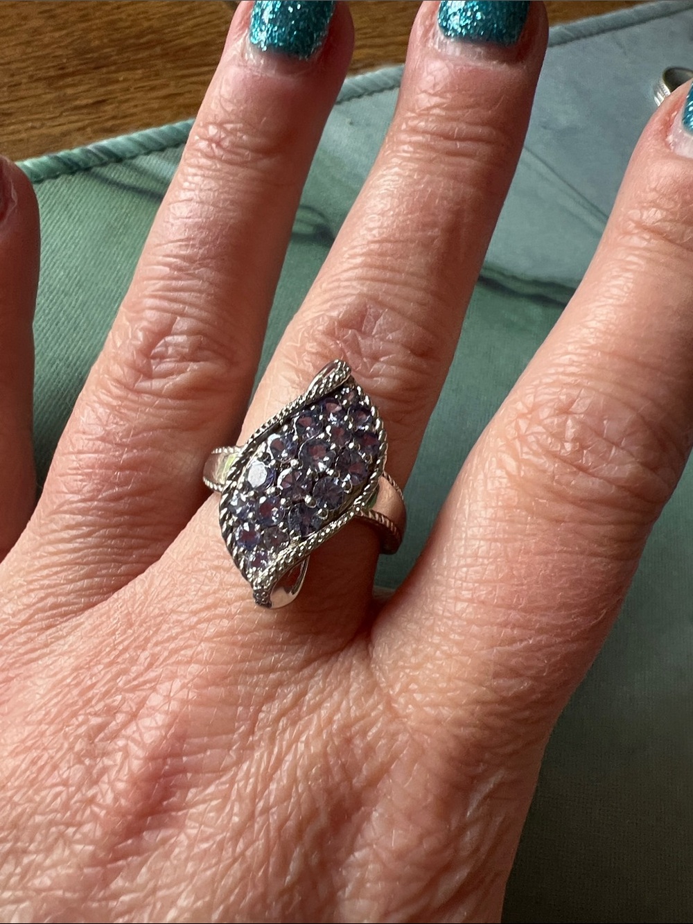 Sterling Silver Tanzanite Dome Ring